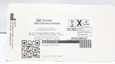 Maxtec R107P20 MAX-2 Oxygen Sensor